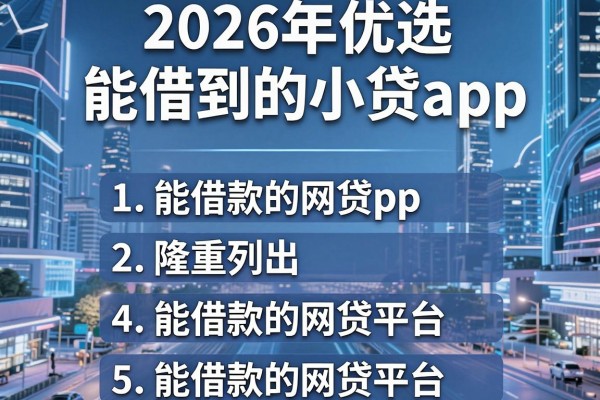 2026年优选能借到的小贷app,隆重列出5个能借款的网贷平台