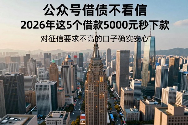什么公众号借钱不看征信,2026年这5个借款5000元秒下款对征信要求不高的口子确实安心