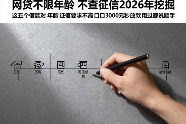网贷不限年龄 不查征信2026年挖掘，这五个借款对年龄征信要求不高口子3000元秒放款用过都说顺手