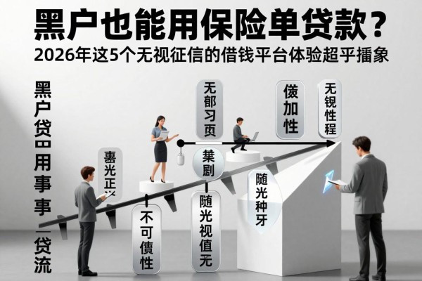 黑户也能用保险单贷款?2026年这5个无视征信的借钱平台体验超乎想象