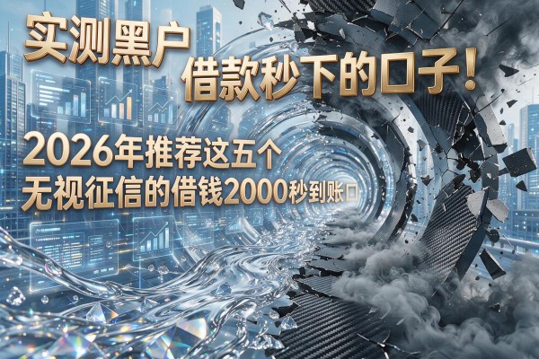 实测黑户借款秒下的口子!2026年推荐这五个无视征信的借钱2000秒到账的口子