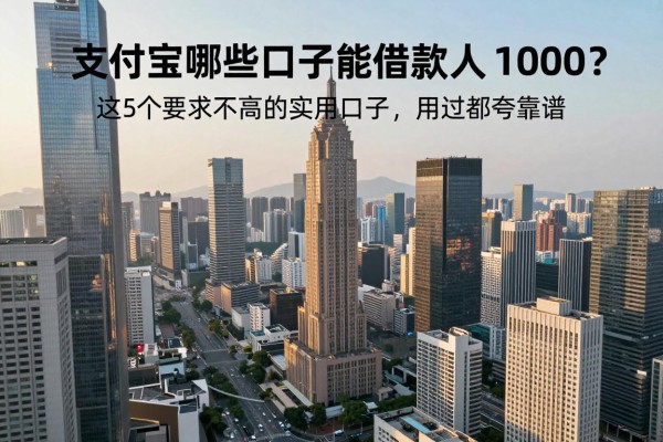 支付宝哪些口子能借款人人1000?这5个要求不高的实用口子,用过都夸靠谱