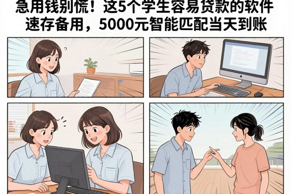 急用钱别慌！这5个学生容易贷款的软件速存备用，5000元智能匹配当天到账