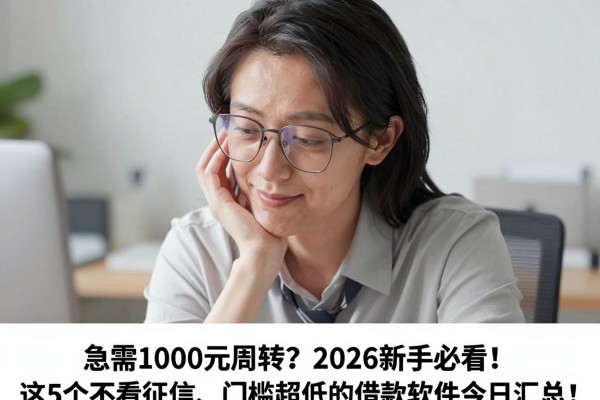 急需1000元周转？2026新手必看！这5个不看征信、门槛超低的借款软件今日汇总