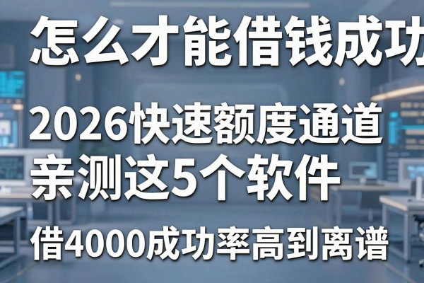 怎么才能借钱成功?2026快速额度通道亲测这5个软件,借4000成功率高到离谱!