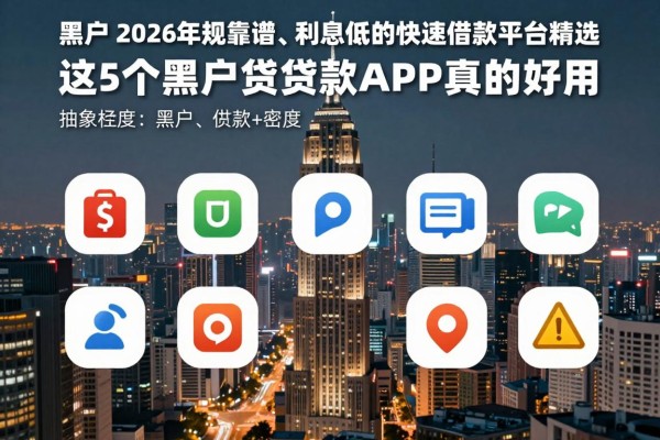 适合黑户2026年正规靠谱、利息低的快速借款平台精选,这5个黑户贷款APP真的好用!