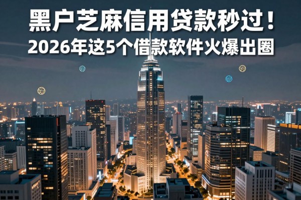 黑户芝麻信用贷款秒过！2026年这5个借款软件火爆出圈