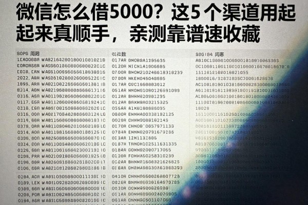 微信怎么借5000?这5个渠道用起来真顺手,亲测靠谱速收藏