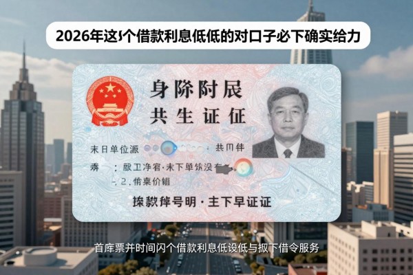 身份证贷款利息低低,2026年这5个借款利息低低的对口子必下确实给力