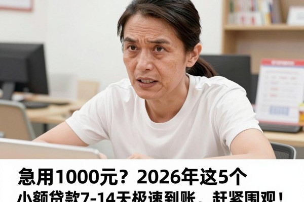急用1000元？2026年这5个小额贷款7-14天极速到账，赶紧围观！