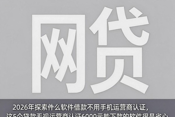 2026年探索什么软件借款不用手机运营商认证,这5个贷款无视运营商认证6000元能下款的软件很是省心