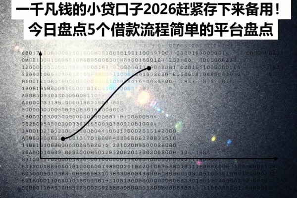 一千块钱的小贷口子2026赶紧存下来备用!今日盘点5个借款流程简单的平台盘点