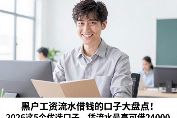黑户工资流水借钱的口子大盘点!2026这5个优选口子,凭流水最高可借24000