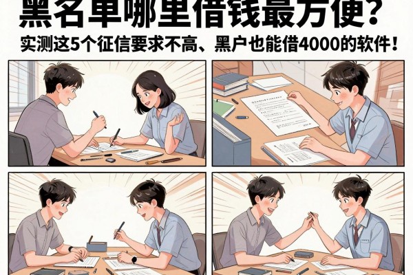 黑名单哪里借钱最方便?实测这5个征信要求不高、黑户也能借4000的软件