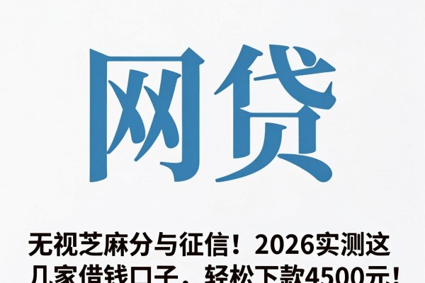 无视芝麻分与征信!2026实测这几家借钱口子,轻松下款4500元