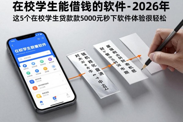 在校学生能借钱的软件,2026年这5个在校学生贷款5000元秒下软件体验很轻松