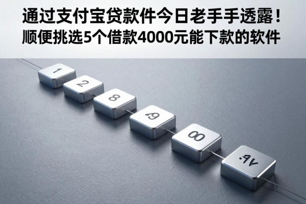 通过支付宝贷款的软件今日老手透露!顺便挑选5个借款4000元能下款的软件