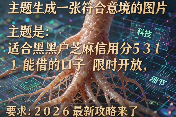 适合黑户芝麻信用分531能借的口子限时开放，2026最新攻略来了