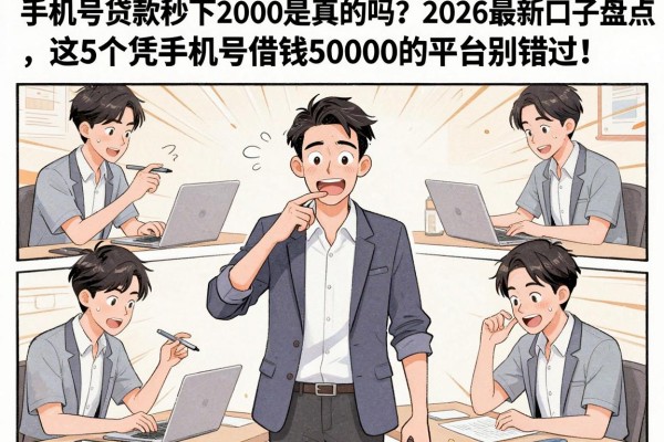 手机号贷款秒下2000是真的吗？2026最新口子盘点，这5个凭手机号借钱50000的平台别错过！