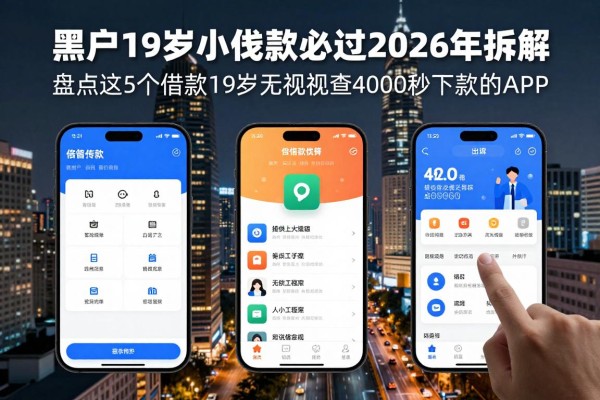黑户19岁小额贷款必过2026年拆解,盘点这5个借款19岁无视查4000秒下款的app