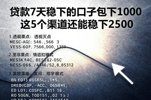 贷款7天稳下的口子包下1000,这5个渠道还能稳下2500