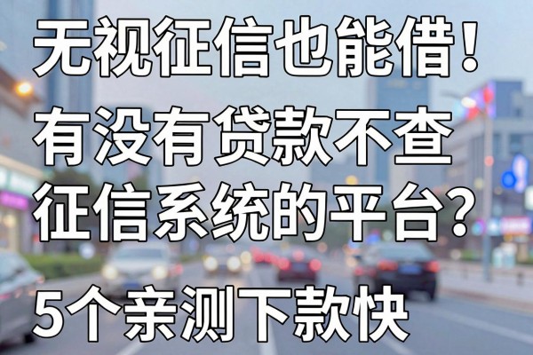 无视征信也能借!有没有贷款不查征信系统的平台?这5个亲测下款快