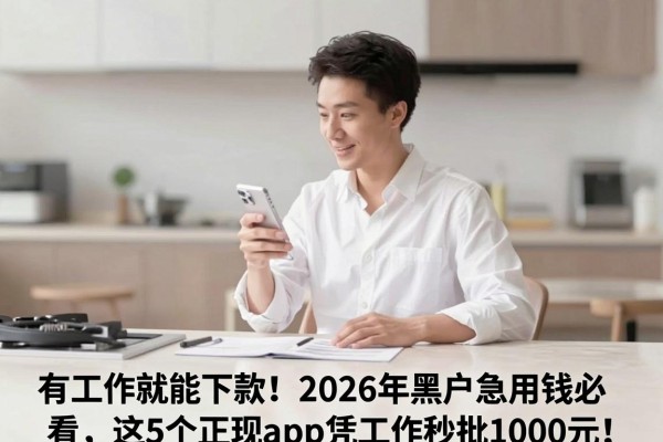 有工作就能下款!2026年黑户急用钱必看,这5个正规App凭工作秒批1000元