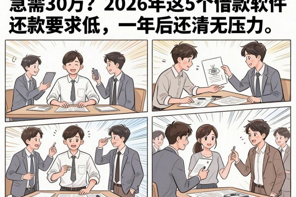 急需30万?2026年这5个借款软件还款要求低,一年后还清无压力