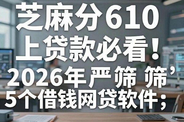 芝麻分610上贷款必看!2026年严筛5个借钱网贷软件,你试过没有