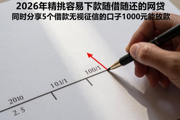 2026年精挑容易下款随借随还的网贷,同时分享5个借款无视征信的口子1000元能放款