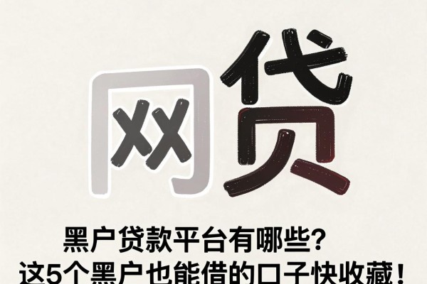 黑户贷款平台有哪些?这5个黑户也能借的口子快收藏!