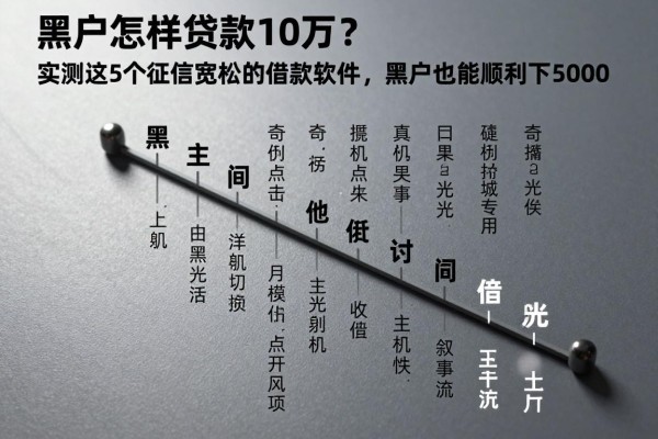 黑户怎样贷款10万?实测这5个征信宽松的借款软件,黑户也能顺利下5000