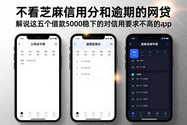 不看芝麻信用分和逾期的网贷,解说这五个借款5000稳下的对信用要求不高的app