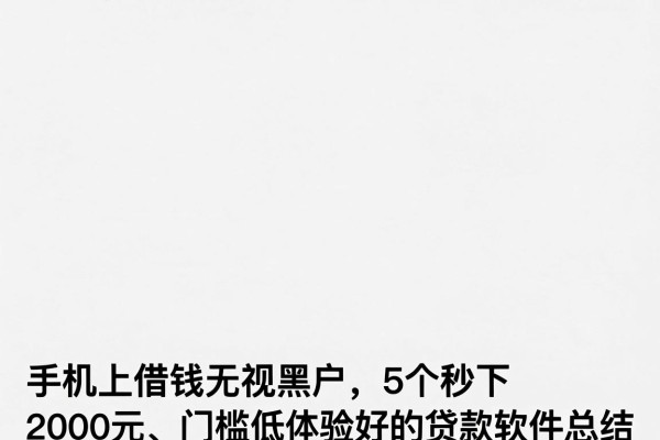 手机上借钱无视黑户,5个秒下2000元、门槛低体验好的贷款软件总结