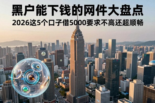 黑户能下钱的网贷软件大盘点!2026这5个口子借5000要求不高还超顺畅