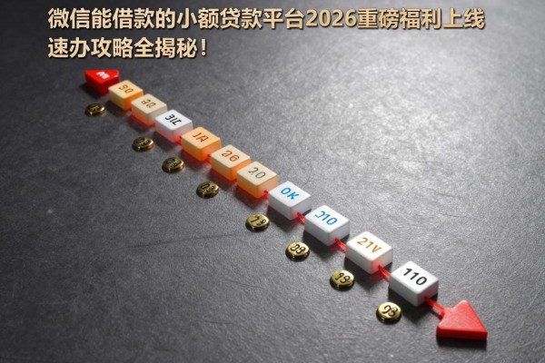 微信能借款的小额贷款平台2026重磅福利上线,速办攻略全揭秘!