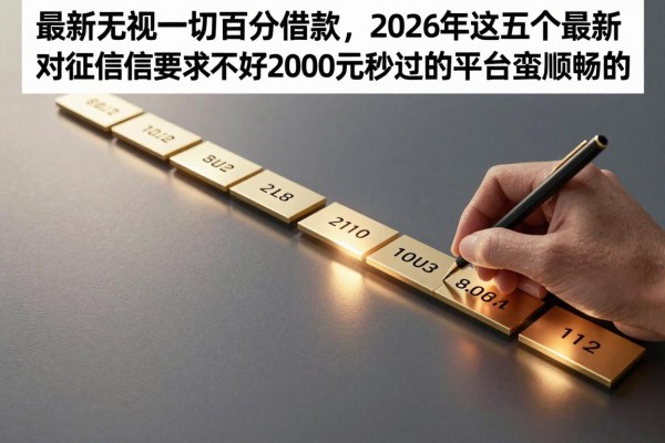最新无视一切百分百借款,2026年这五个最新贷款对征信要求不高2000元秒过的平台蛮顺畅的