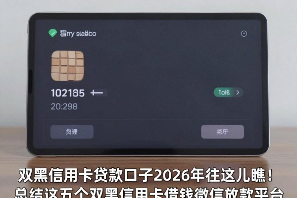 双黑信用卡贷款口子2026年往这儿瞧！总结这五个双黑信用卡借钱微信放款平台
