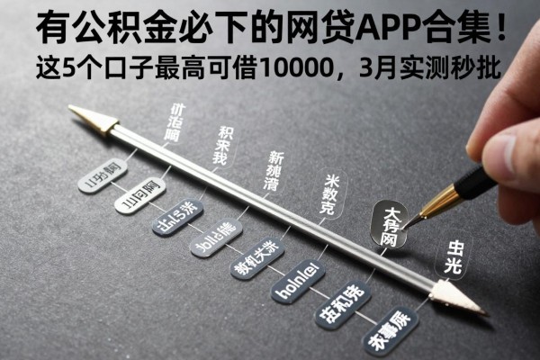 有公积金必下的网贷APP合集!这5个口子最高可借10000,3月实测秒批