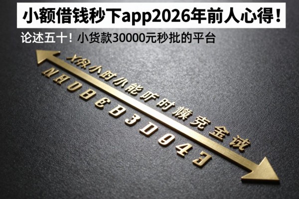 小额借钱秒下app2026年前人心得!论述五个小额贷款3000元秒批的平台