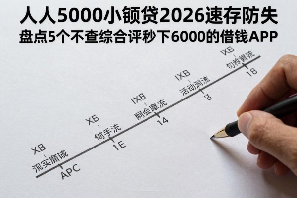 无视综合评分！人人5000小额贷2026速存防失，盘点5个不查综合评分秒下6000的借钱APP