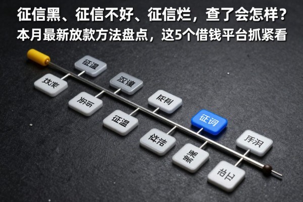 征信黑、征信不好、征信烂,查了会怎样?本月最新放款方法盘点,这5个借钱平台抓紧看