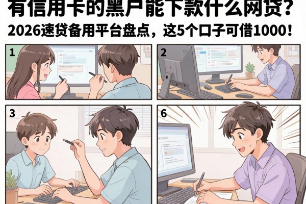 有信用卡的黑户能下款什么网贷?2026速贷备用平台盘点,这5个口子可借1000!