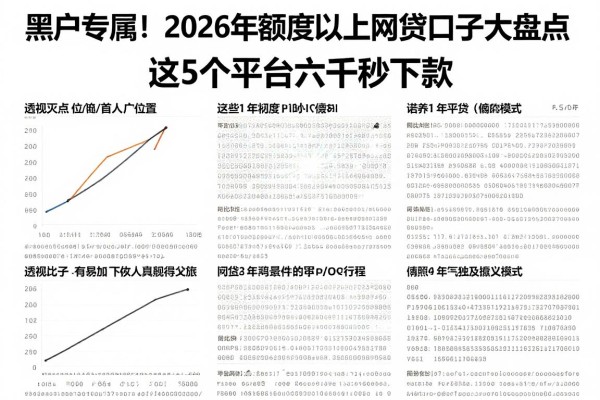 黑户专属!2026年额度1万以上网贷口子大盘点,这5个平台六千秒下款