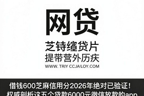 借钱600芝麻信用分2026年绝对已验证!权威剖析这五个贷款6000元微信放款的app