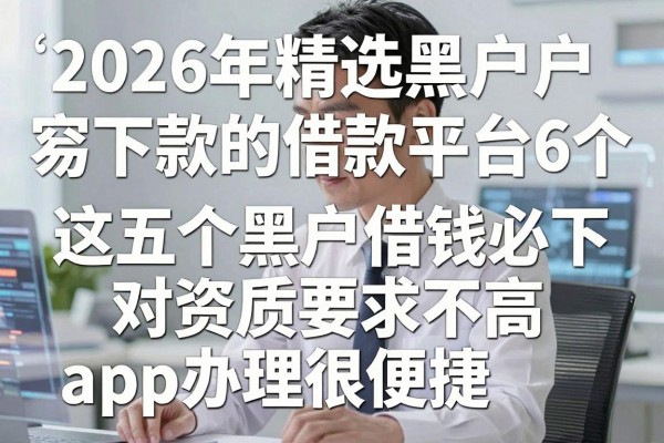 2026年精选黑户容易下款的借款平台6个,这五个黑户借钱必下对资质要求不高app办理很便捷