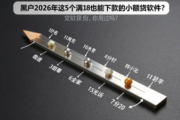 适合黑户2026年这5个满18岁也能秒下款的小额贷款软件，你用过吗？