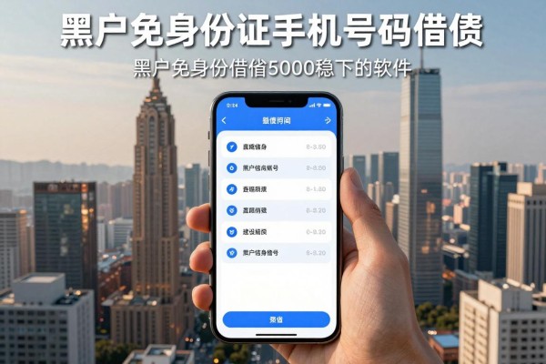 黑户免身份证手机号码借钱,同时介绍这几家黑户免身份借钱5000稳下的软件