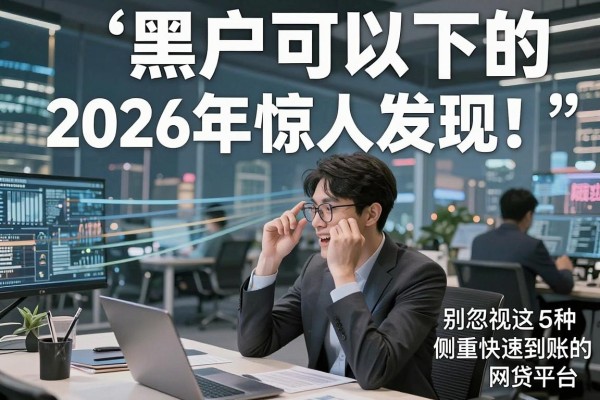 黑户可以下的高额贷款2026年惊人发现!别忽视这5种侧重快速到账的网贷平台