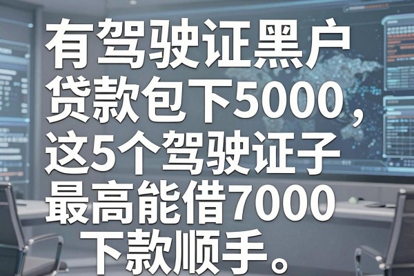 有驾驶证黑户贷款包下5000，这5个口子凭驾驶证最高能借7000，下款顺手